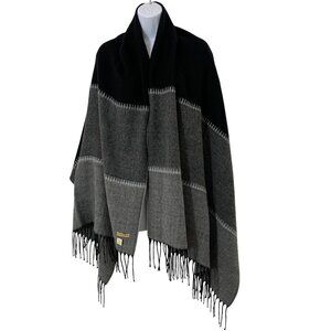 Manifattura Tessile Chiti Italian Acrylic Bold Stripe Scarf Body Wrap Fringed